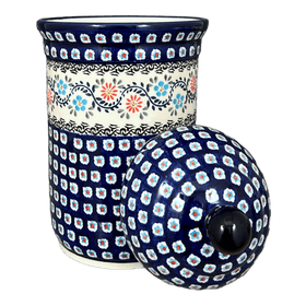 Polish Pottery Zaklady 2 Liter Container (Climbing Aster) | Y1244-A1145A Additional Image at PolishPotteryOutlet.com