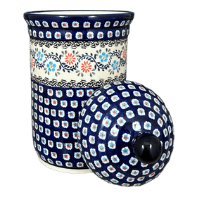 Polish Pottery Container, 2 Liter in "Climbing Aster" by Zaklady | Y1244-A1145A Additional Image at PolishPotteryOutlet.com