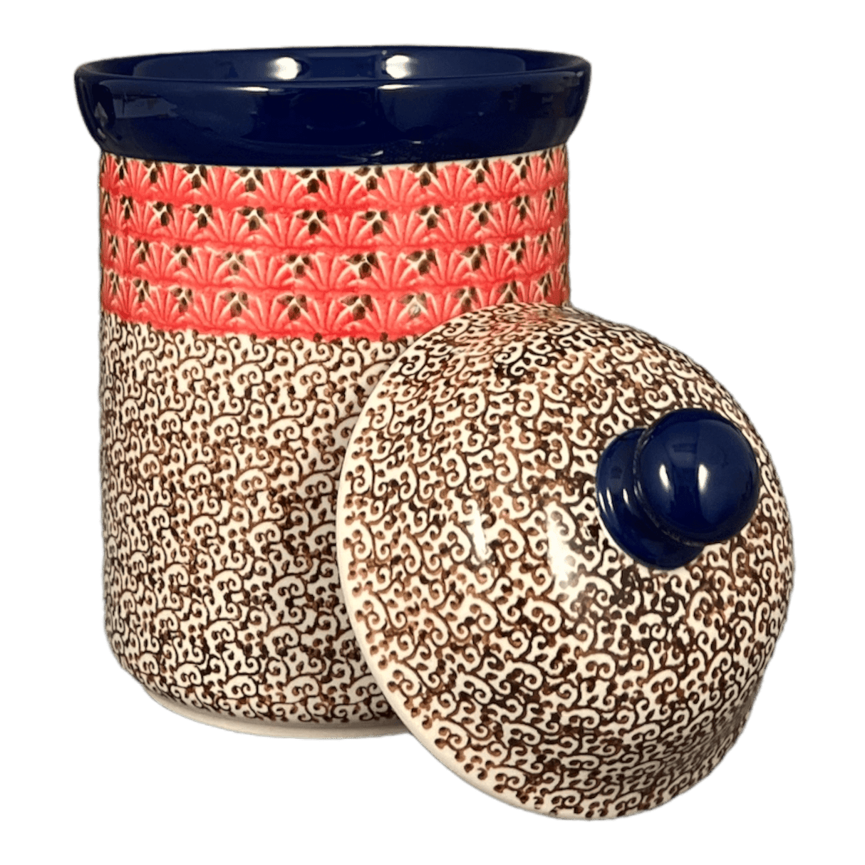 Canister, 1 Liter in "Coral Fans" by Ceramika Artystyczna | A491-2199X