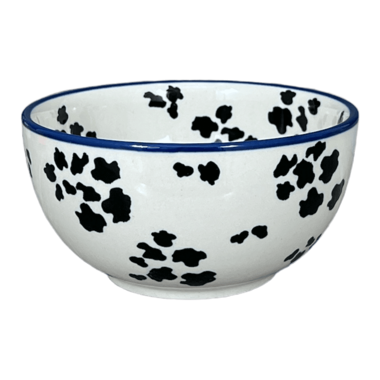 Bowl, Round, Deep, 5.5" in "Cowabunga - Blue Rim" by Ceramika Artystyczna | A986-2417X