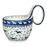 Bowl, Round, Loop Handle, 16 oz in "Wiener Dog Delight" by Ceramika Artystyczna | A845-2151X