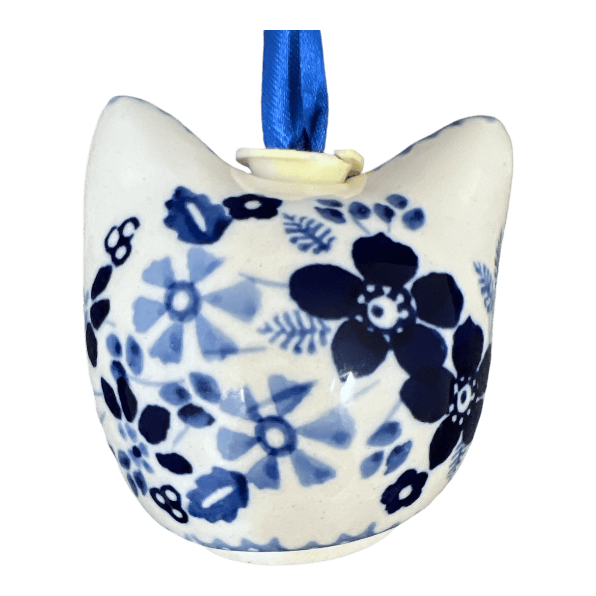 Ornament, Cat Head in "Duet in Blue" by Manufaktura | K142S-SB01