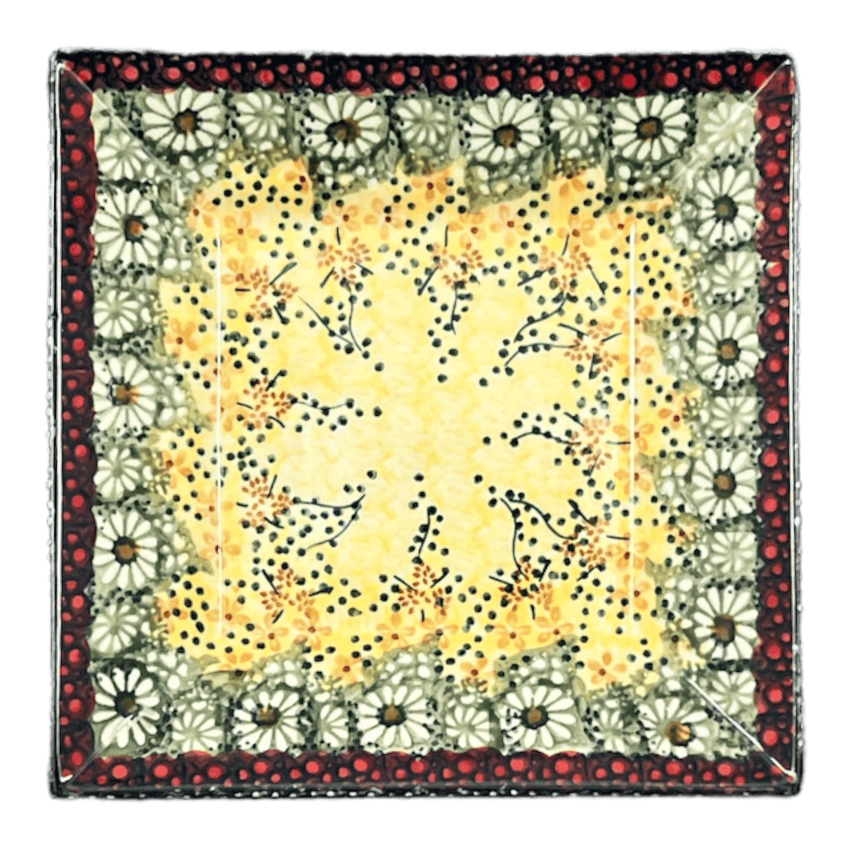 Plate, Square, Dessert, 7" in "Sunshine Grotto" by Manufaktura | T158S-WK52