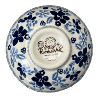 A picture of a Polish Pottery Dipping Bowl (Duet in Blue) | M153S-SB01 as shown at PolishPotteryOutlet.com/products/dipping-bowl-duet-in-blue-m153s-sb01