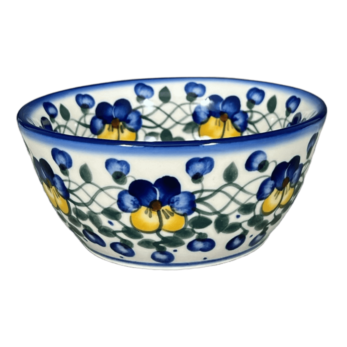 Bowl, Round, 6", WR (WR12B) in "Pansy Wreath" by W.R. Ceramika | WR12B-EZ2