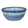 Polish Pottery Bowl, Round, 7.75", WR (WR12D) in "Greek Columns" by W.R. Ceramika | WR12D-NP20 at PolishPotteryOutlet.com