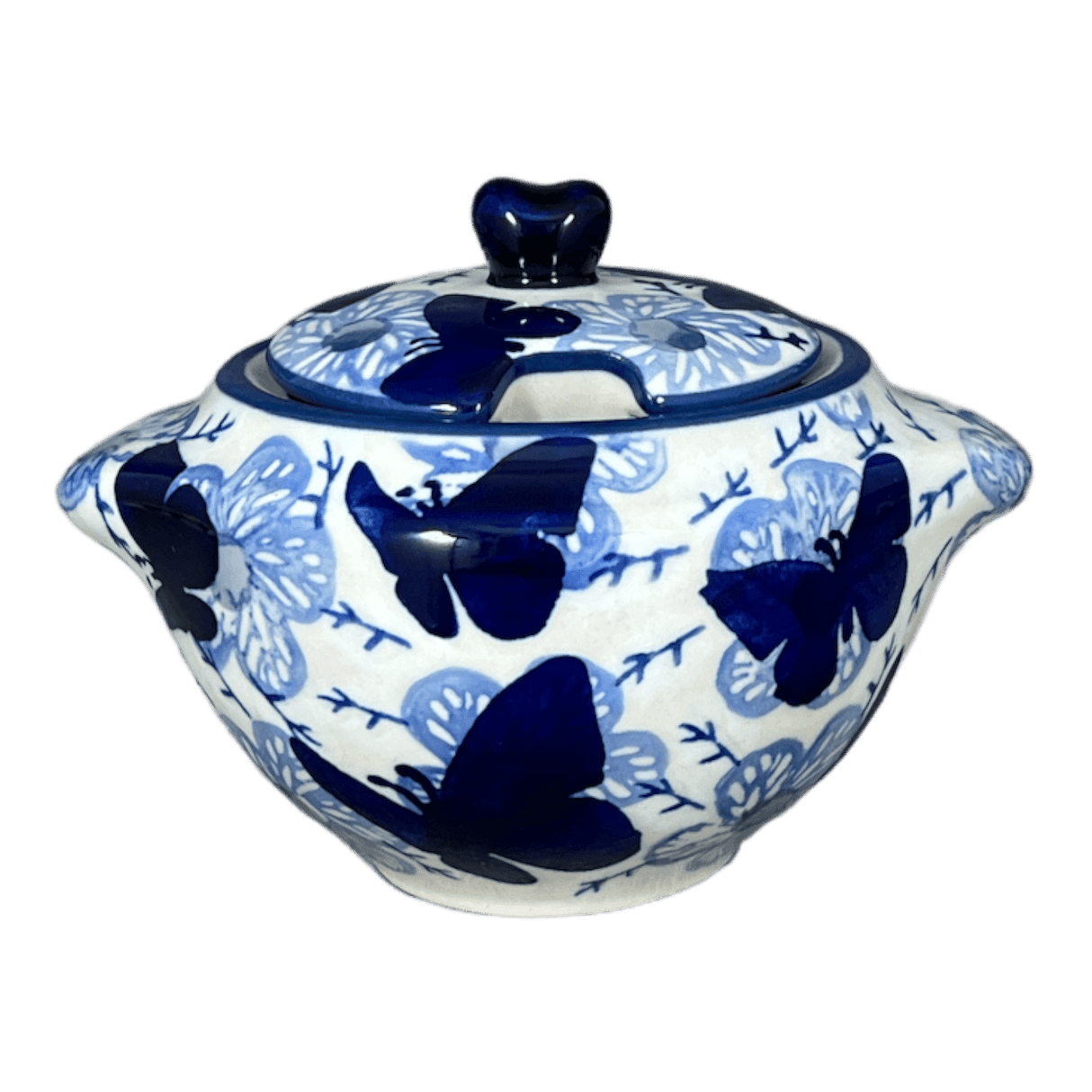 Bowl, Round, Sugar Bowl, 3" in "Blue Butterfly" by Manufaktura | C003U-AS58