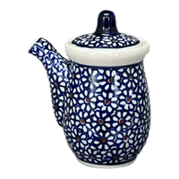 A picture of a Polish Pottery Zaklady Soy Sauce Pitcher (Ditsy Daisies) | Y1947-D120 as shown at PolishPotteryOutlet.com/products/soy-sauce-pitcher-ditsy-daisies-y1947-d120