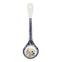 A picture of a Polish Pottery Ladle, Soup, 12" in "Poppy Passion" by Manufaktura | C020S-P268 as shown at PolishPotteryOutlet.com/products/12-soup-ladle-poppy-passion-c020s-p268