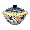 Polish Pottery 3" Sugar Bowl (Butterfly Bliss) | C003S-WK73 at PolishPotteryOutlet.com