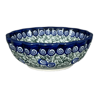 A picture of a Polish Pottery Zaklady 6" Blossom Bowl (Spring Swirl) | Y1945A-A1073A as shown at PolishPotteryOutlet.com/products/6-blossom-bowl-spring-swirl-y1945a-a1073a