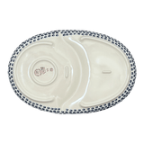 Plate, Oval, Soup & Sandwich, 11.75" x 7.25" in "Kitty Cat Path" by Manufaktura | P006T-KOT6