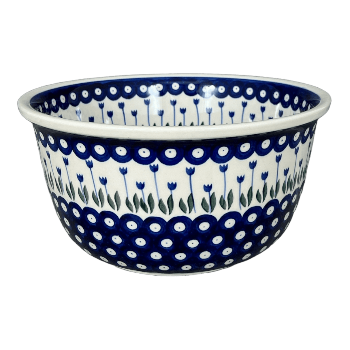 Bowl, Round, Deep, 10.5" in "Tulip Dot" by Ceramika Artystyczna | A113-377Z