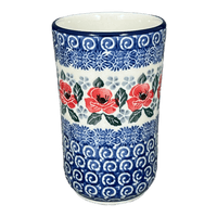 A picture of a Polish Pottery CA 12 oz. Tumbler (Rosie's Garden) | A076-1490X as shown at PolishPotteryOutlet.com/products/c-a-12-oz-tumbler-rosies-garden-a076-1490x