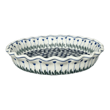 Quiche/Pie Dish, 10" in "Tulip Dot" by Ceramika Artystyczna | A636-377Z