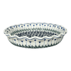 Polish Pottery Quiche/Pie Dish, 10" in "Tulip Dot" by Ceramika Artystyczna | A636-377Z at PolishPotteryOutlet.com