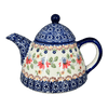 Polish Pottery 0.9 Liter Teapot (Mediterranean Blossoms) | C005S-P274 at PolishPotteryOutlet.com