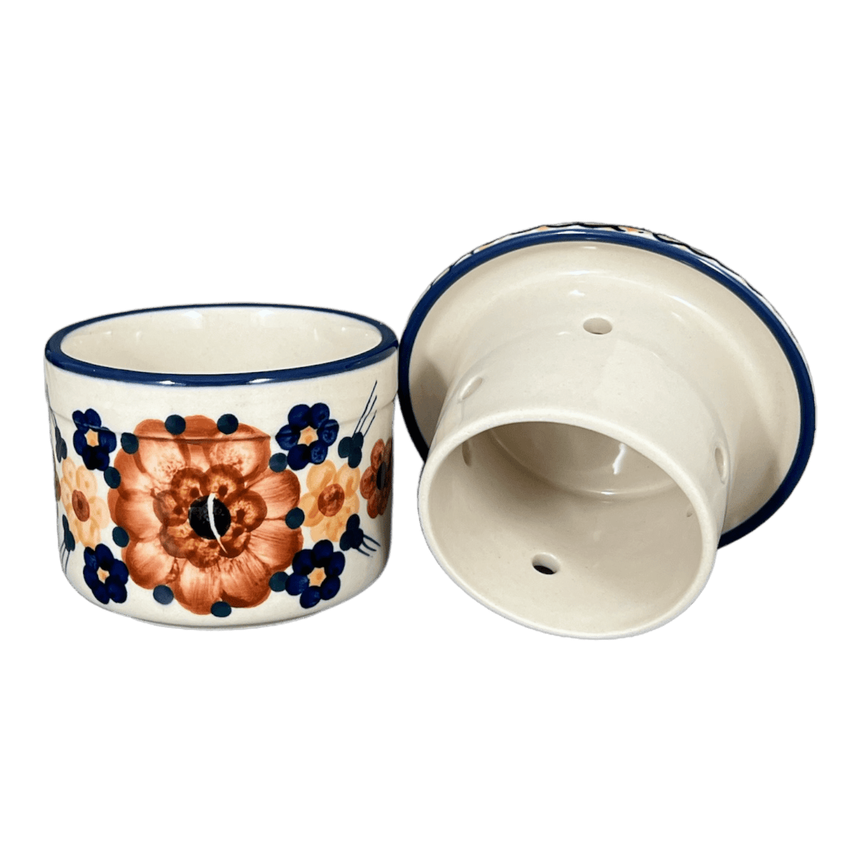 Butter Crock, 4.5" in "Bouquet in a Basket" by Manufaktura | M136S-JZK