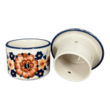 Butter Crock, 4.5" in "Bouquet in a Basket" by Manufaktura | M136S-JZK