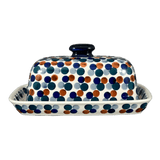 Butter Dish, American, 4" x 7.5" in "Fall Confetti" by Manufaktura | M074U-BM01