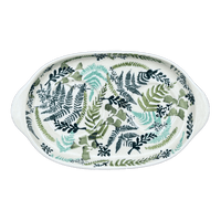 A picture of a Polish Pottery Cream & Sugar Set in "Scattered Ferns" by Manufaktura | K091S-GZ39 as shown at PolishPotteryOutlet.com/products/cream-and-sugar-set-scattered-ferns-k091s-gz39