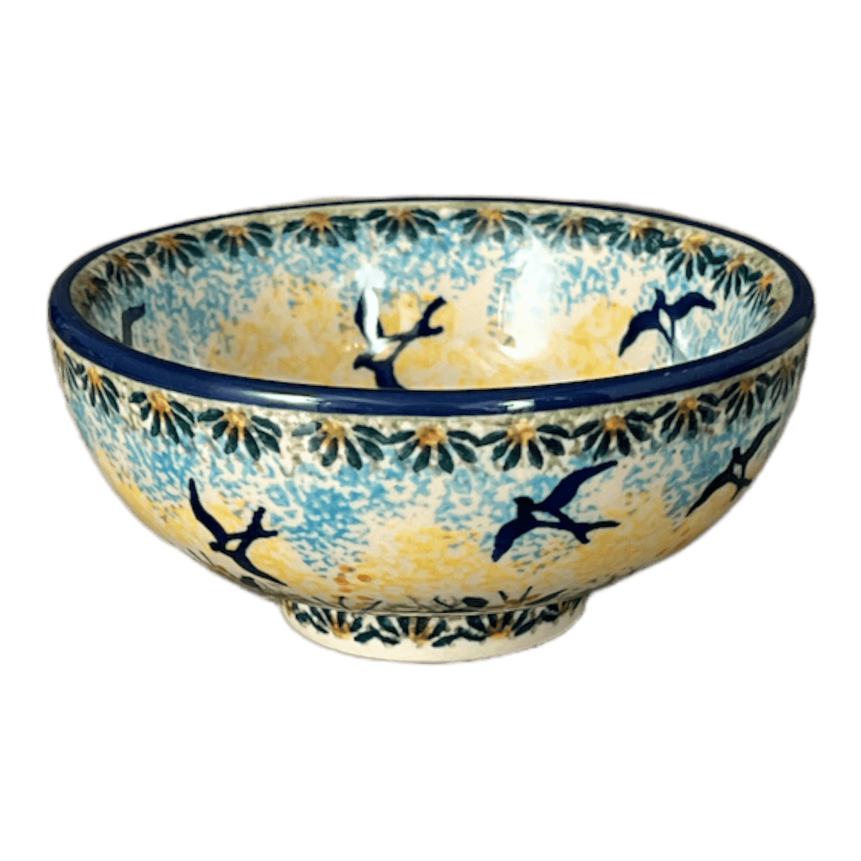 Bowl, Round, Dipping, 4.25" in "Soaring Swallows" by Manufaktura | M153S-WK57