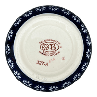 A picture of a Polish Pottery Butter Crock, 4.5" x 3.5" in "Floral Pine" by Zaklady | Y1512-D914 as shown at PolishPotteryOutlet.com/products/butter-crock-floral-pine-y1512-d914