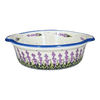 Polish Pottery Baker, Round, 8", WR (WR43F) in "Lavender Fields" by W.R. Ceramika | WR43F-BW4 at PolishPotteryOutlet.com