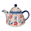 Polish Pottery 0.9 Liter Teapot (Full Bloom) | C005S-EO34 at PolishPotteryOutlet.com