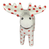 Figurine, Reindeer, 6.75" in "Dotted Reds" by Galia | GZW31-PG3