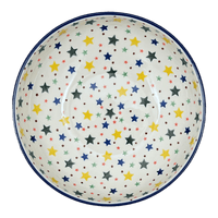 A picture of a Polish Pottery CA 10.5" Serving Bowl (Star Shower) | AC36-359X as shown at PolishPotteryOutlet.com/products/10-5-serving-bowl-star-shower-ac36-359x