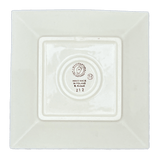 Plate, Square, Dessert, 7" in "Sea of Hearts" by Manufaktura | T158T-SEA