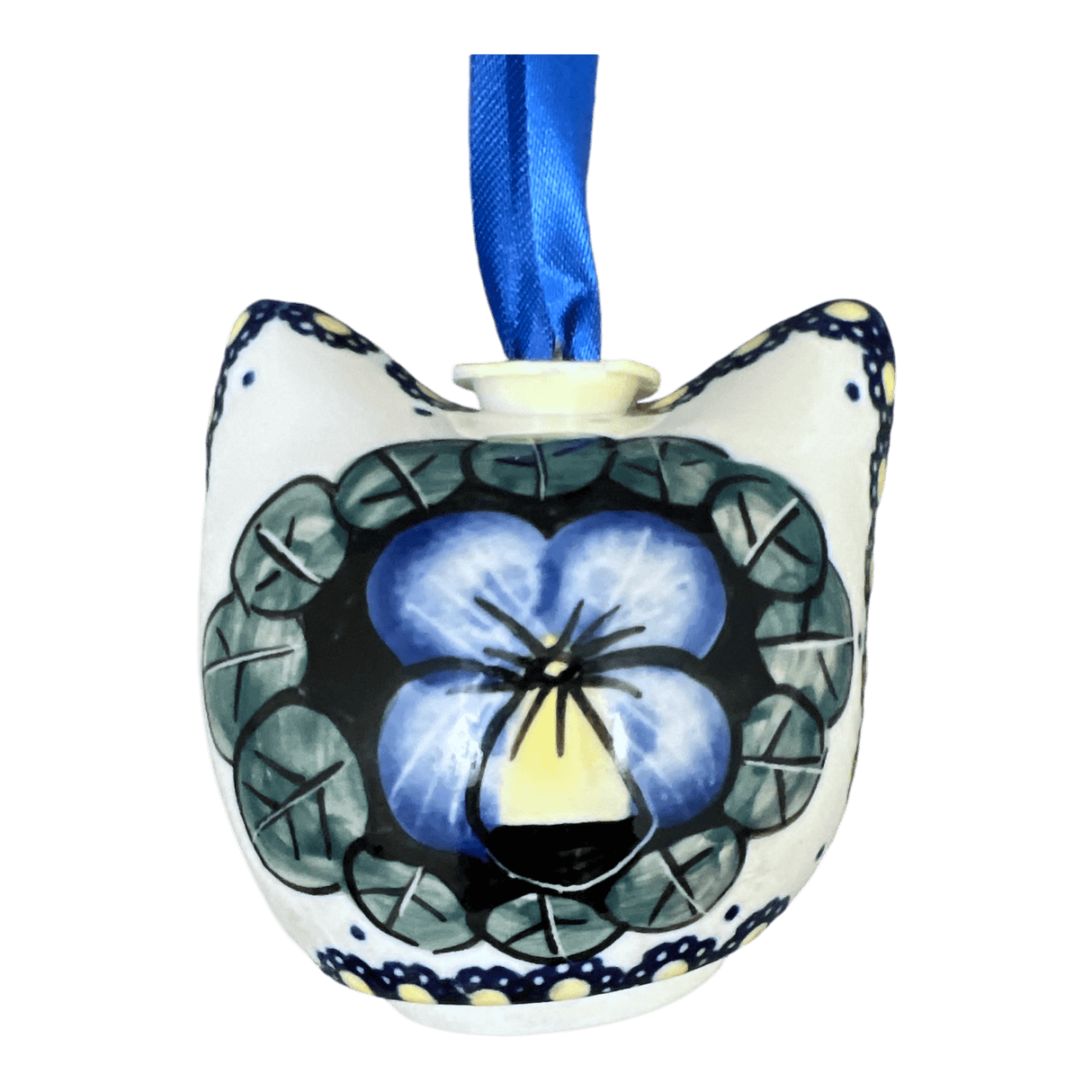 Ornament, Cat Head in "Pansies" by Manufaktura | K142S-JZB