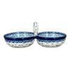 Polish Pottery Bowl, Round, Double, Serving, 9" in "Koi Pond" by Ceramika Artystyczna | A942-2372X at PolishPotteryOutlet.com