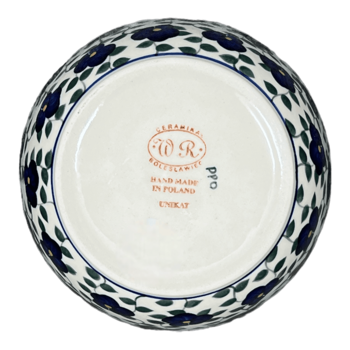 Bowl, Round, 7.75", WR (WR12D) in "Pansy Storm" by W.R. Ceramika | WR12D-EZ3