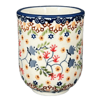 A picture of a Polish Pottery 6 oz. Wine Cup (Wildflower Delight) | K111S-P273 as shown at PolishPotteryOutlet.com/products/6-oz-wine-cup-wildflower-delight-k111s-p273