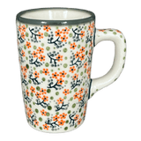 Mug, Pluton Mug, 12 oz in "Peach Blossoms - Solid Rim" by Manufaktura | K096S-AS46A