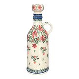 Bottle with Cork, 11 oz in "Draping Red Florals" by Galia | GB02-PW3