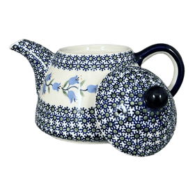 Polish Pottery 0.9 Liter Teapot (Lily of the Valley) | C005T-ASD Additional Image at PolishPotteryOutlet.com
