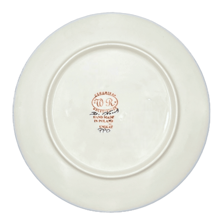 Plate, Round, Dinner, 10.25" Plate, WR (WR5C) in "Strawberries & Blossoms" by W.R. Ceramika | WR5C-WR2