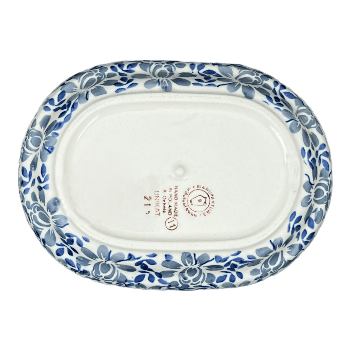 Butter Dish, Fancy, 5" x 7" in "English Blue" by Manufaktura | M077U-AS53