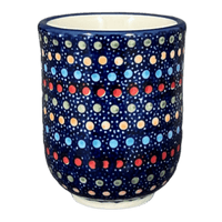 A picture of a Polish Pottery 6 oz. Wine Cup (Neon Lights) | K111S-IZ20 as shown at PolishPotteryOutlet.com/products/6-oz-wine-cup-neon-lights-k111s-iz20