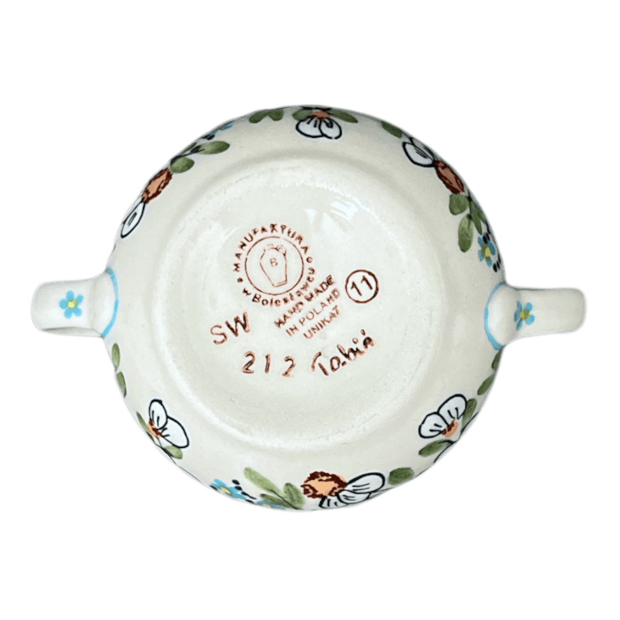 Bowl, Round, Sugar Bowl, 3.5" in "Daisy Bouquet" by Manufaktura | C015S-TAB3