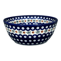 A picture of a Polish Pottery Bowl, Round, 7.75", WR (WR12D) in "Mosquito" by W.R. Ceramika | WR12D-SM3 as shown at PolishPotteryOutlet.com/products/7-75-bowl-mosquito-wr12d-sm3