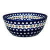 Polish Pottery Bowl, Round, 7.75", WR (WR12D) in "Mosquito" by W.R. Ceramika | WR12D-SM3 at PolishPotteryOutlet.com