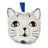 Ornament, Cat Head in "Reindeer Games" by Manufaktura | K142T-BL07