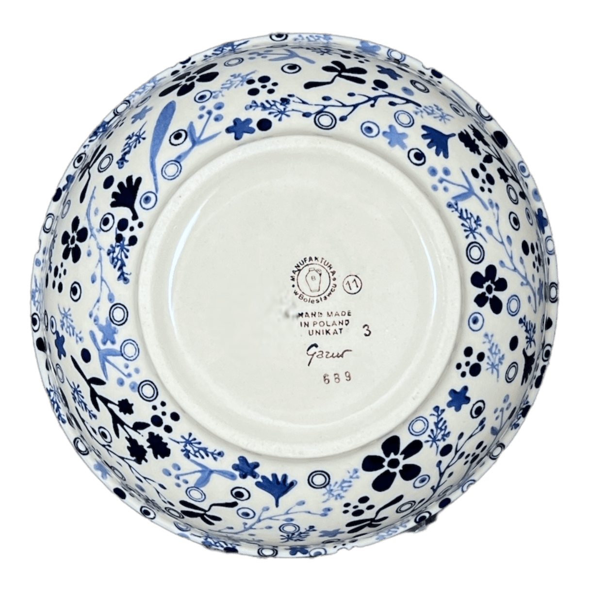 Bowl, Round, 8.5" in "Rambling Blues" by Manufaktura | M135S-GZ50