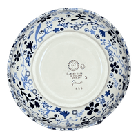 A picture of a Polish Pottery Bowl, Round, 8.5" in "Rambling Blues" by Manufaktura | M135S-GZ50 as shown at PolishPotteryOutlet.com/products/8-5-bowl-rambling-blues-m135s-gz50