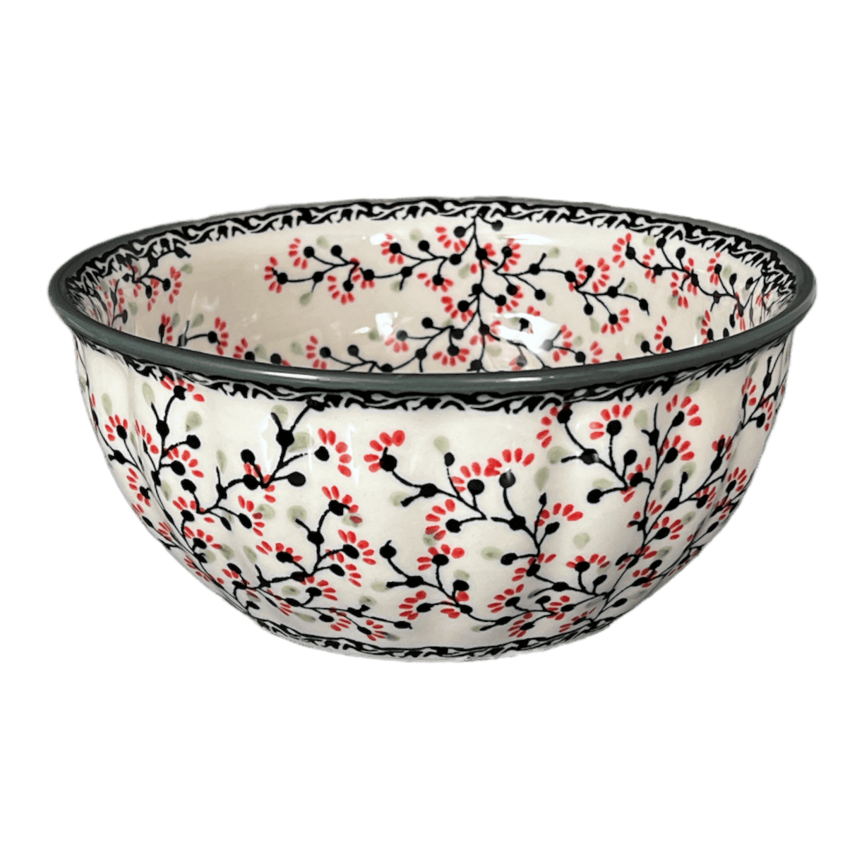 Bowl, Round, 7.75" in "Cherry Blossoms - Solid Rim" by Manufaktura | M085S-DPGJA