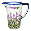 Polish Pottery Pitcher, 14 oz, WR (WR7K) in "Lavender Fields" by W.R. Ceramika | WR7K-BW4 at PolishPotteryOutlet.com